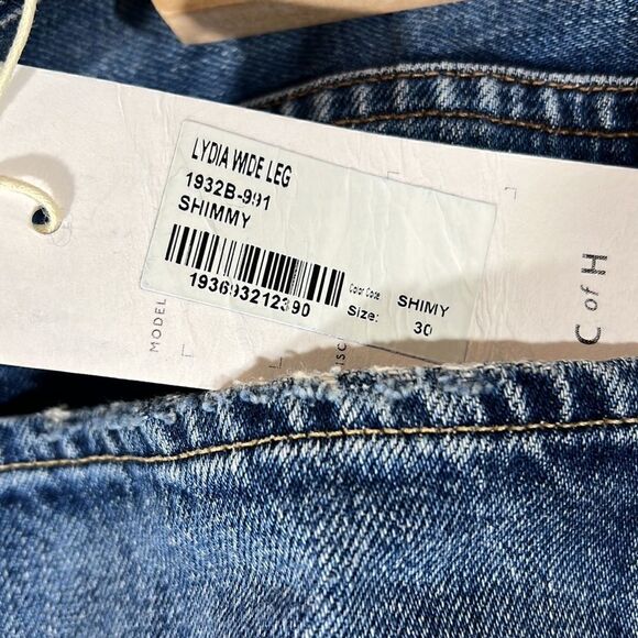 CITIZENS OF HUMANITY LYDIA WIDE LEG SHIMMY HIGH RISE CROPPED JEANS NWT SIZE 30 - Picture 9 of 9
